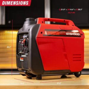 A-iPower GXS4300i 3450W/4300W Generator Gas Low THD Inverter CO Alert New - Image 5